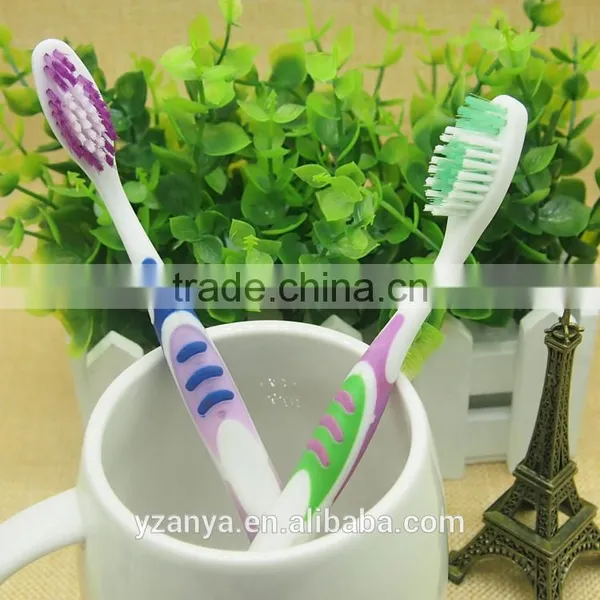 Rubber Handle Teeth Whitening High Quality Nylon Bristle Adult Toothbrush photo-4