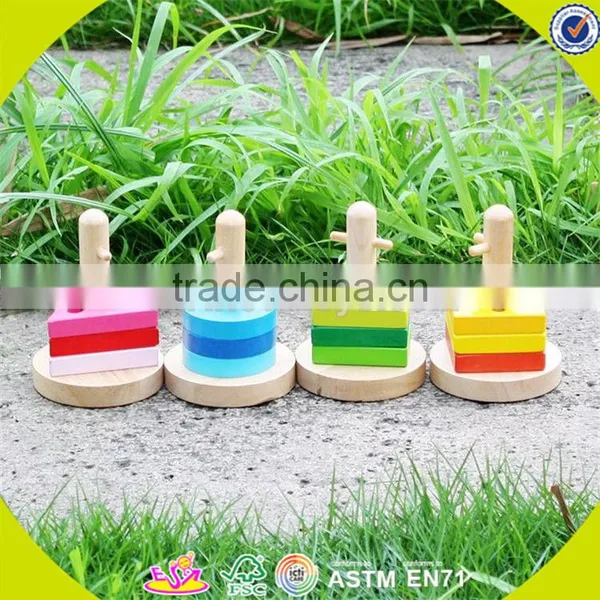 Wholesale Colorful Wooden Sort and Stack Toy Intelligence Wooden Sort and Stack Toy W11C001 photo-2