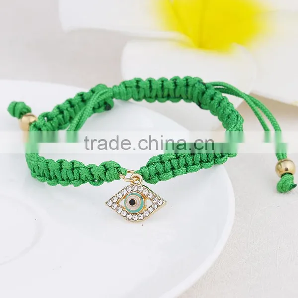 Rhinestone Evil Eye Charm Macrame Bracelet Personalized Frendship Bracelet for Promotion Gifts photo-3