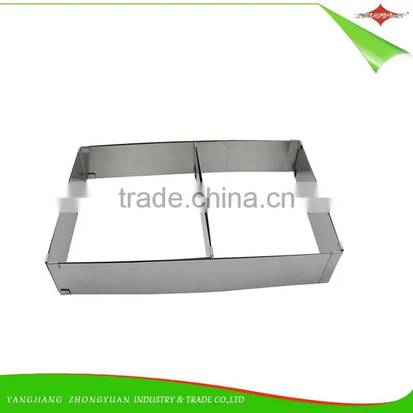 ZY-F1393 Good Price Square Stainless Steel Cake Mold Cake Ring photo-3