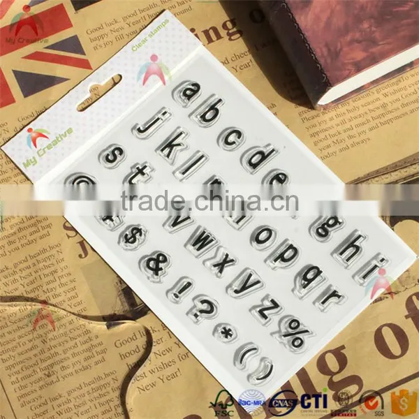 Letter Set Clear Stamps, Rubber Stamps for Paper Scrapbook