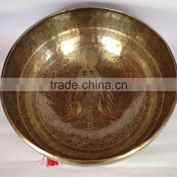 High Quality Special Chakra Carving Himalayan Tibetan Singing Bowl photo-2