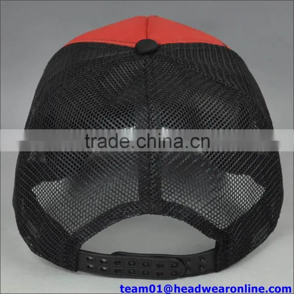 Caps Factory Made Custom Mesh Caps With Thick Screen Print Logo and String photo-5