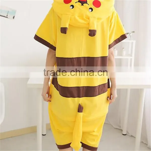 2017 New Design Cute Fashion Summer Clothing Cartoon Animal Cosplay Costume Pikachu Pajamas Jumpsuits photo-6