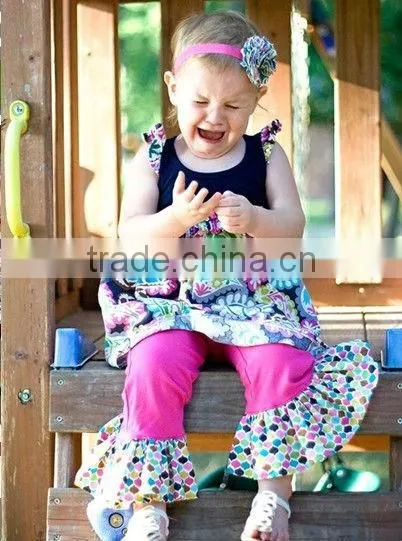 New Fashion Girls Jean Ruffle Pants,children's Demin Jeans Pants With Ruffle photo-3