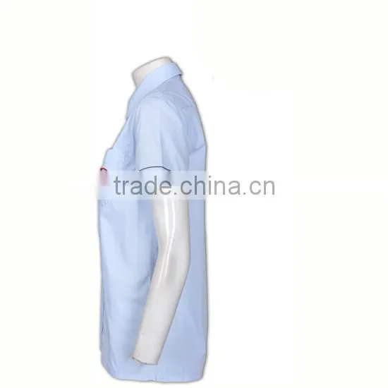 Applique Embroidery Logo Private School Girl Uniform Shirt photo-2