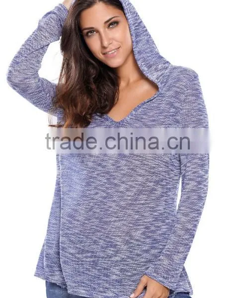 High Quality Ladies Fashion Thin Hoody Sweater With Wholesale Price photo-5