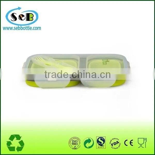 Silicone Collapsible Food Storage Lunch Box photo-3