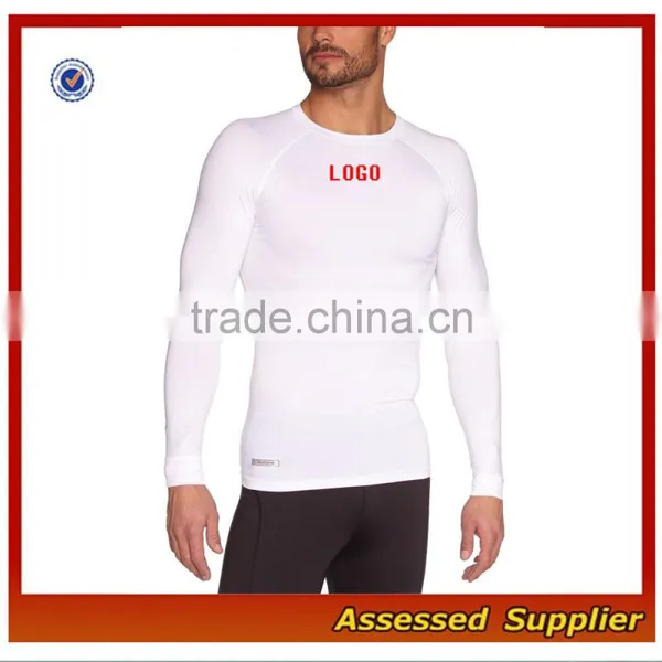 Custom Mens Running Long Sleeve Compression Base Layer Shirts MLL741 photo-4