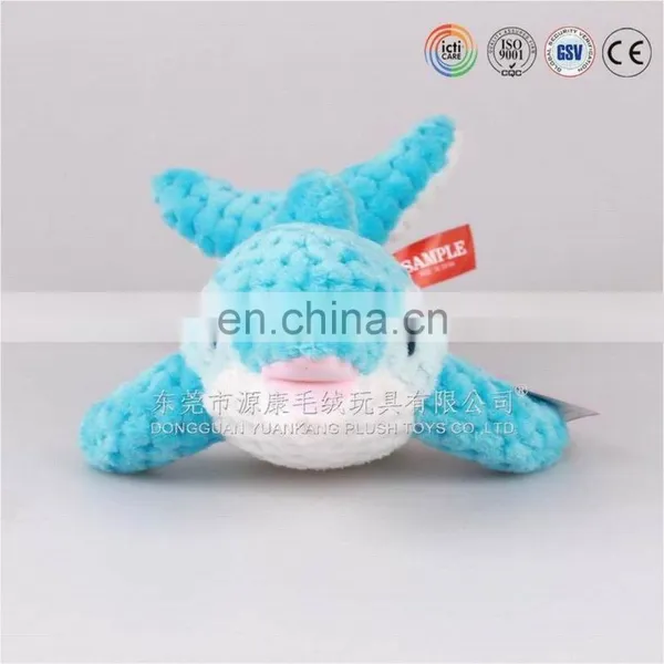 Golfinho Brinquedos Flanela, Stuffed Blue and Gray Color Dolphin Plush Toy photo-2
