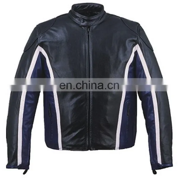 HMB-0404A LEATHER MOTORBIKE JACKETS MOTORCYCLE BIKER COATS photo-2
