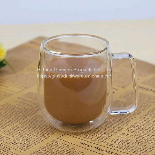 Heat Resistant High Borosilicate Egg Shape Double Wall Glass Coffee Cup With Lid for Tea and Coffee Drinking photo-2