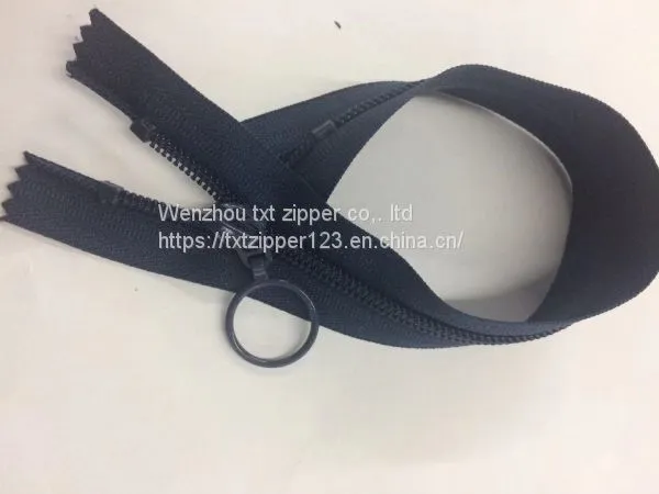 #5 Nylon Zipper With Circle Slider Close End photo-2