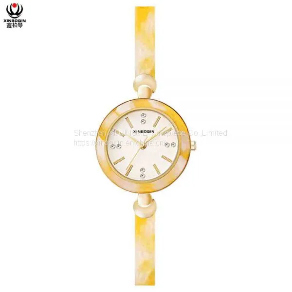 XINBOQIN Supplier Model Latest Design for Ladies Quality Brand Luxury Waterproof Acetate Watch photo-2