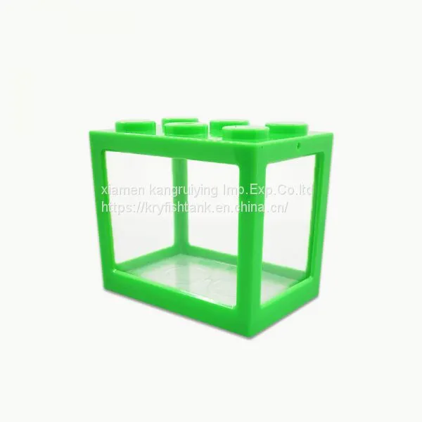 2020 New Product Lego Design Led Aquarium Plastic Fish Tank Wholesale photo-3