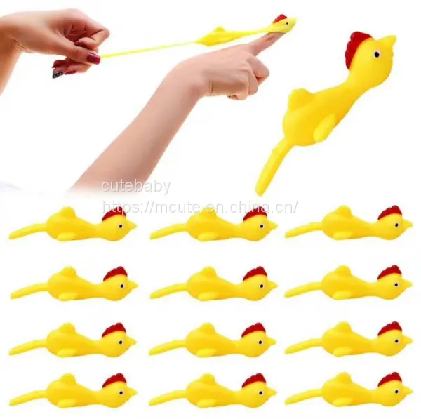 Catapulted Turkey Hot Seller Turkey Slingshot TPR Soft Rubber Slingshot Toys Vent Trick Chicken Toys photo-2