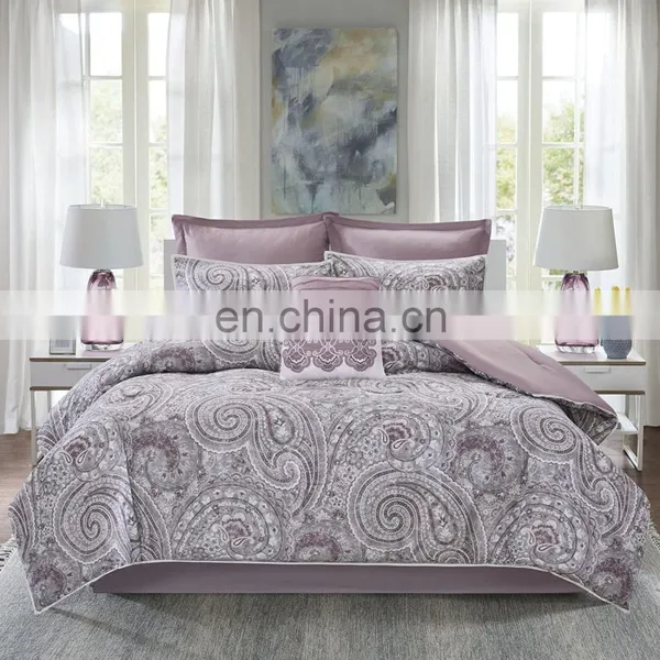 Kashmir 8 Piece Comforter Set Hypoallergenic Microfiber Lightweight All Season Paisley Print Bedding Set photo-2
