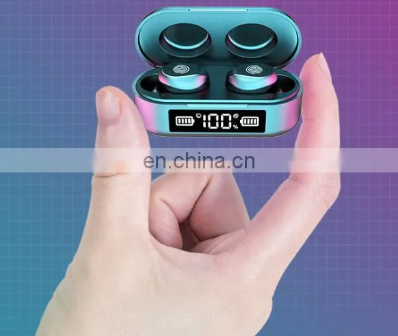 Hot Style F9-6 Bluetooth Headset 5.0 Mini Touch Digital Display Battery Display Sport Headset TWS Headset photo-5