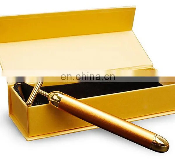Vibrator T Shape 24k Gold Beauty Bar Skin Care Mini Vibrator Roller photo-3