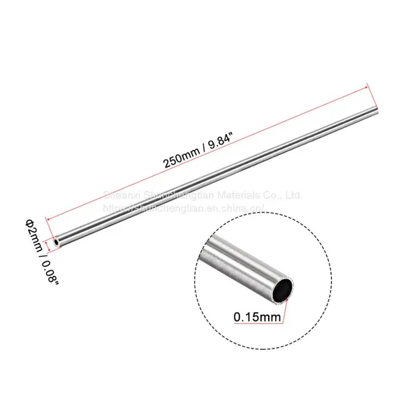 6mm 7mm 8mm 9mm 10mm OD 304 Stainless Steel Round Tubing 250mm Length Seamless Straight Pipe Tube photo-2