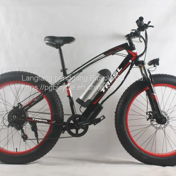 Fat Tire Electric Bicycle 26inch Steel 21 Speed E-bike