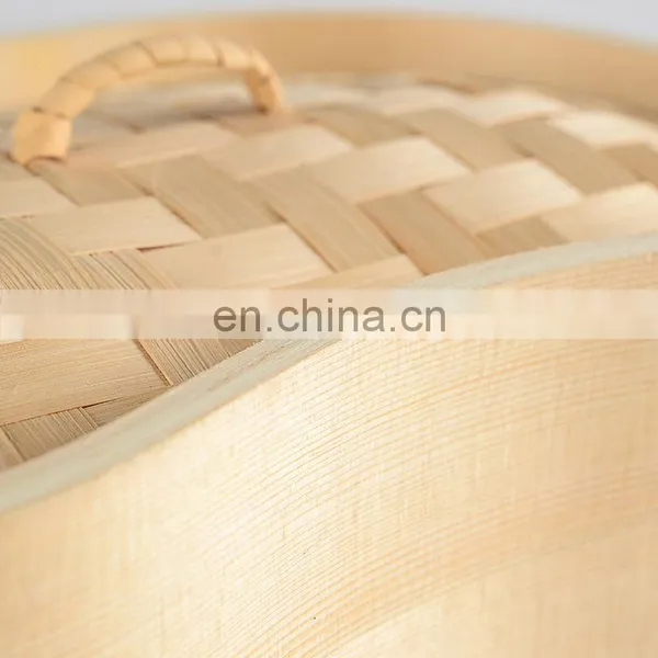 Factory Classic Design Natural Bamboo Steamer Dumpling Steamer With Lid Steam Cooker photo-4