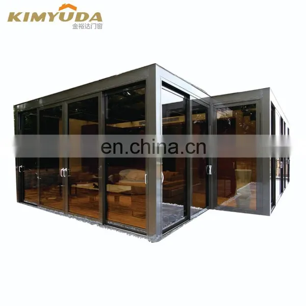 Aluminum Glass Balcony Sunrooms Winter Garden Balcony Roof Fronted Glass Sunroom Design For Sale photo-4