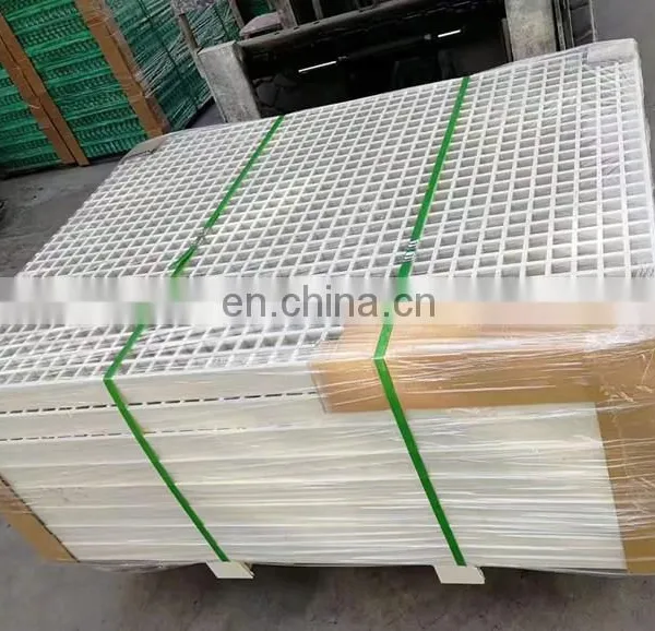 Yellow Orange Gray Black Square Mesh Size FRP Grid 15mm to 63mm Thick Frp Grp Fiberglass Grating photo-5