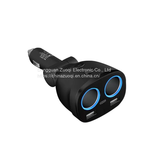 Wholesale Portable Car Charger With 2 Cigarette Lighters Universal Car Charger photo-2