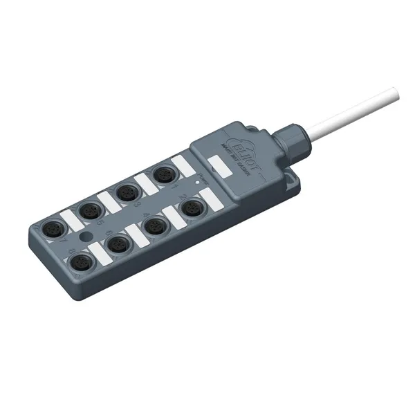 8-Port M8 Dual Channel Pre-Molded Cable IP69K Relay Junction Box for Water Treatment photo-2