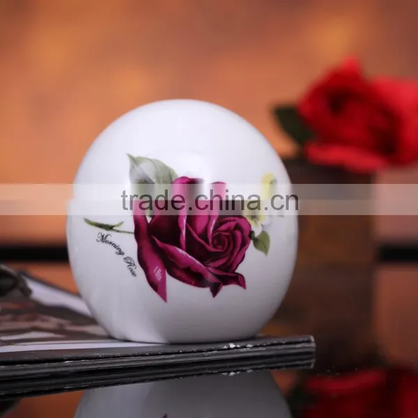 Originality Ceramic Ashtray Pink Flower Porcelain Smoking Set Desk Display photo-6