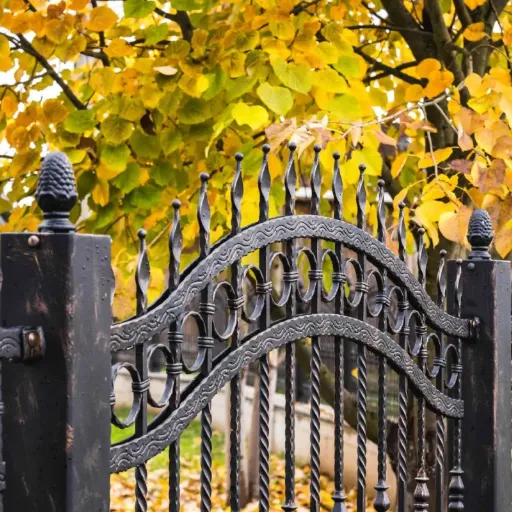 Black Wrought Iron Garden Fence With 2mm Steel Rods photo-2