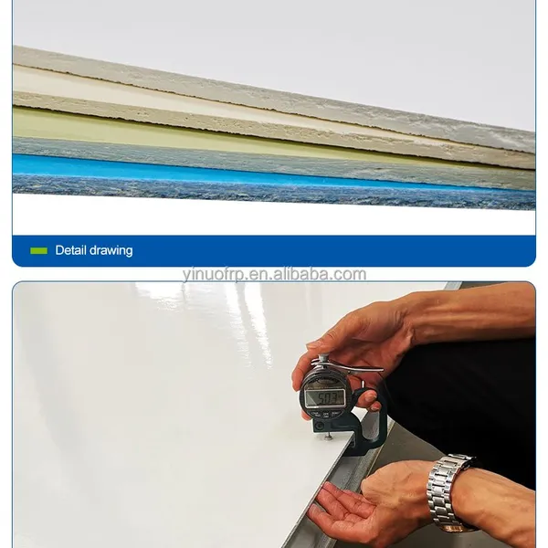 Jakarta Office Building FRP Partition Panel Fire-Retardant Sound Insulation Lightweight Anti-Corrosion Clean Lembaran FRP Panel photo-4