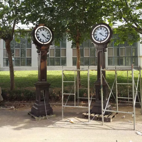 COMPAS Vintage Retro Landscape Pillar Clock for Outdoor Use Streets Golf Courses-Custom-Made