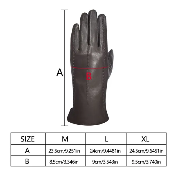 Women Leather Gloves Multiple Color Options Custom Logo Winter Fashion Gloves photo-5