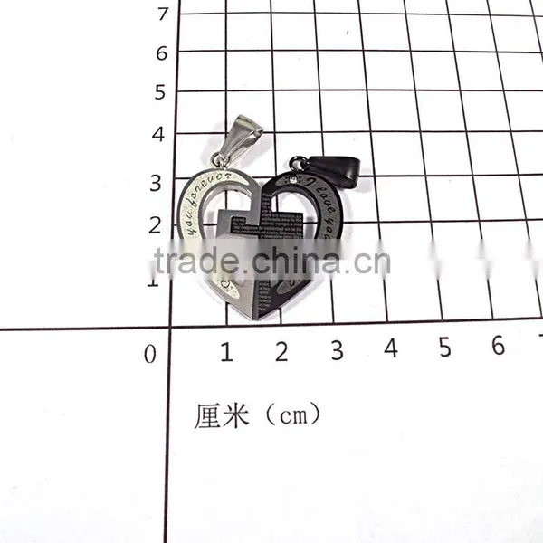 Charms Heart Pendant Wholesale Couples Stainless Steel Pendant photo-6