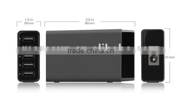 Output 5v 8a 5 Ports Universal Mobile Phone Quick Usb Travel Charger photo-5