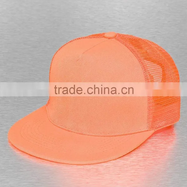 New Arrival Sunshine Color Blank Snapback Trucker Mesh Cap With Plastic Closure photo-3