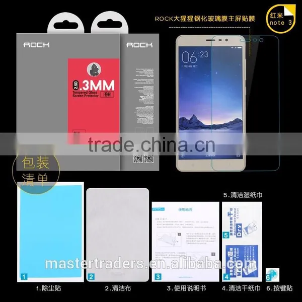 ROCK 2.5D 9H Hardness Anti Scratch Tempered Glass Screen Protector For RedMi Note 3 MT-5264 photo-6