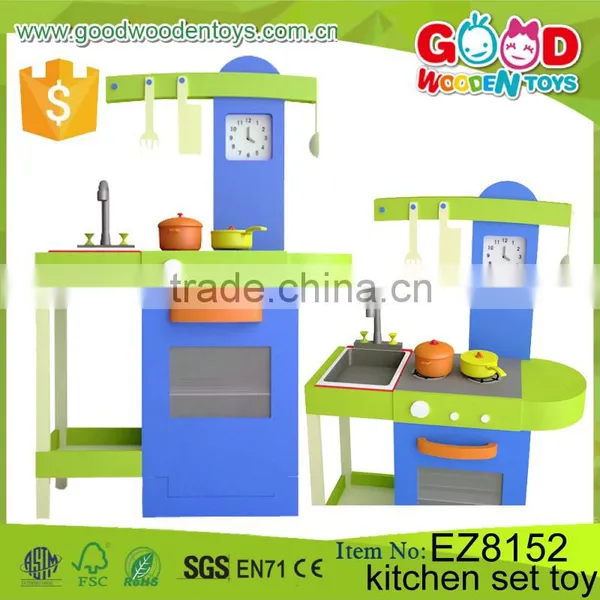 Newest Design Kids Kitchen Game Toy Formative Education Children Wooden Kitchen Quality Choice