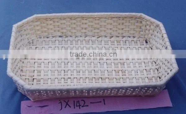 Natural Rectangular Stair Foot Basket for Sale