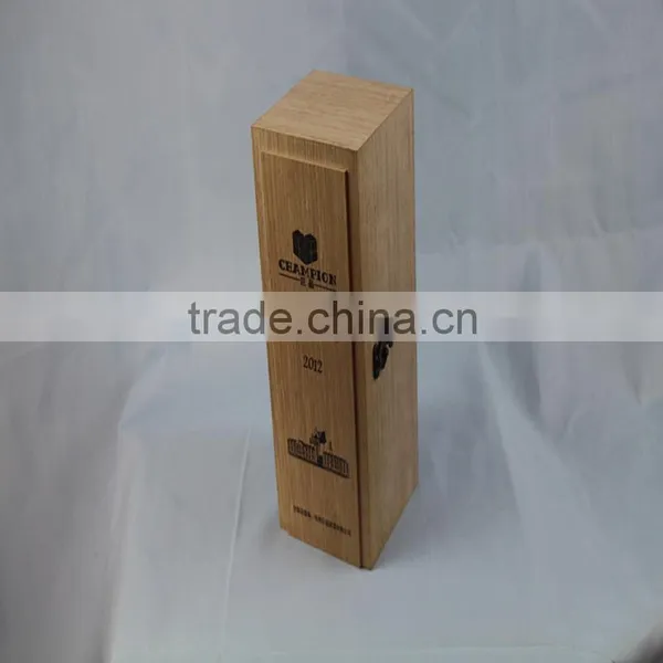 2016 New Style Wooden Wine Box Single Bottle Natural Wood Packing Box Pinw Wood Wine Box Cheap Price