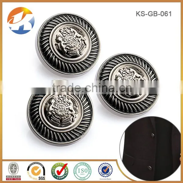 Free Sample Custom Made Logo Gun Metal Black Color Metal Sewing Buttons photo-3