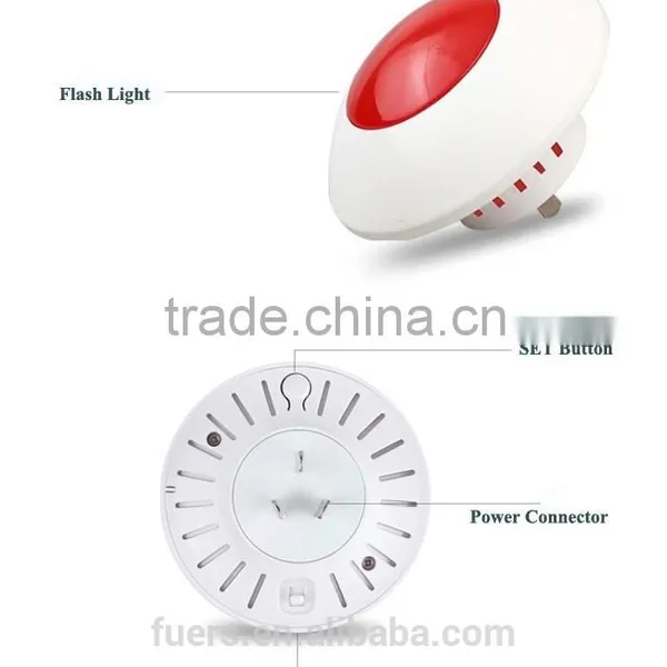 Low Price Mushroom-shape Two Way Power 110db Sound Wireless Flashing Light Siren for Alarm System photo-4