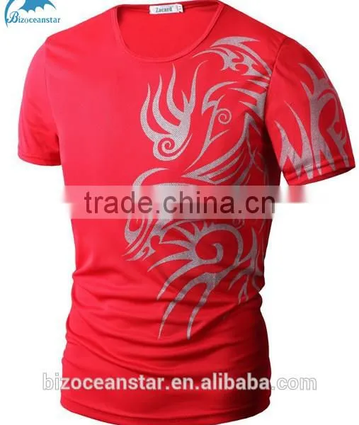 Foreign Trade Preferential Wholesale Fashion Euramerican Style Big Yards Dragon Pattern Printed T-shirts Round Collar photo-3