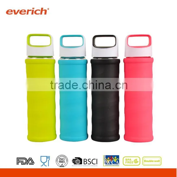 Single Wall Drinking Glass Bottle With Custom Logo and Lids photo-3