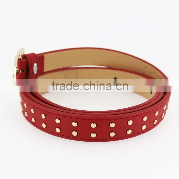 Women's Fashion Leather Stud Belt With Shiny Accessories in Yiwu photo-3
