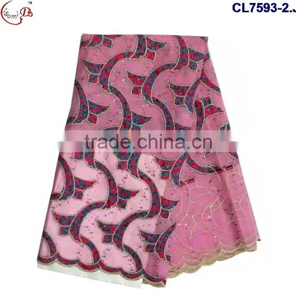 CL7593 Hot Sell Good Quality Soft and Comfortable Wax Lace Fabric for Women photo-2