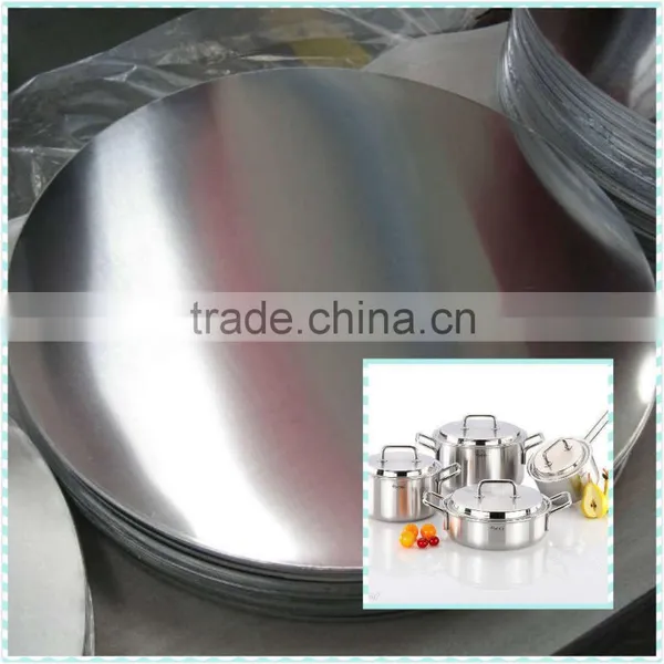 Mill finish aluminum circle plates alloy 1050 soft for cookware
