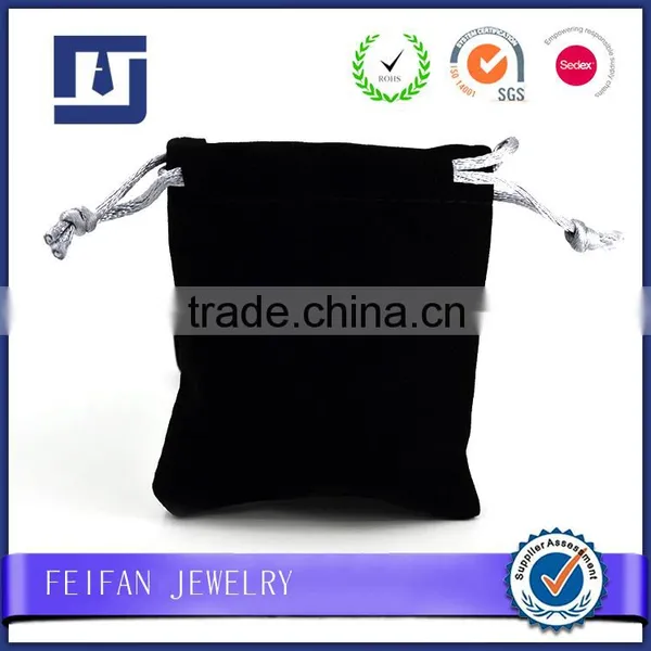 Manufacturer Custom Velvet Jewelry Bag,Cufflinks Bag,Tie Clip Bag, Promotional Drawstring Pouch photo-3